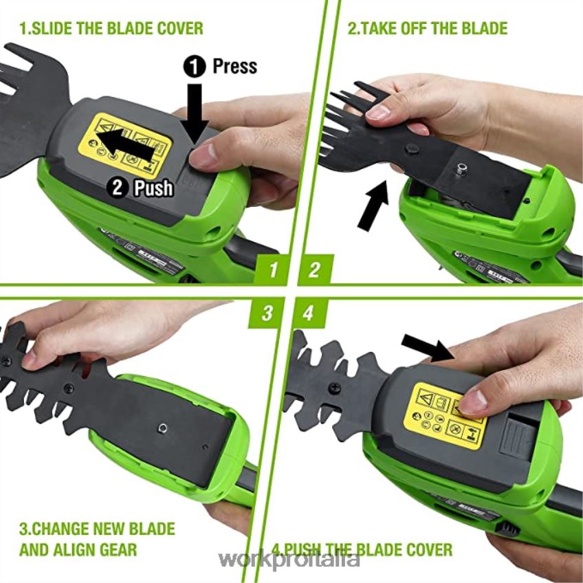 WORKPRO Tagliasiepi a batteria da 20 V e tagliasiepi portatile 2 in 1, cesoie da potatura in 2 pezzi e ginocchiere da giardino moderno B0600L320 attrezzo