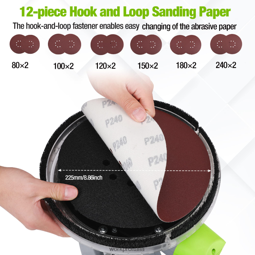WORKPRO Levigatrice elettrica per cartongesso da 720 W con aspiratore moderno B0600L228 attrezzo