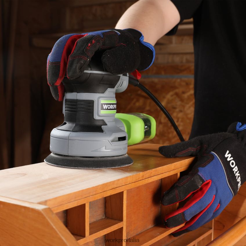 WORKPRO Levigatrice orbitale casuale elettrica da 5 pollici da 2,5 A, 6 velocità variabili da 7.000 a 14.000 giri/min utile B0600L233 attrezzo