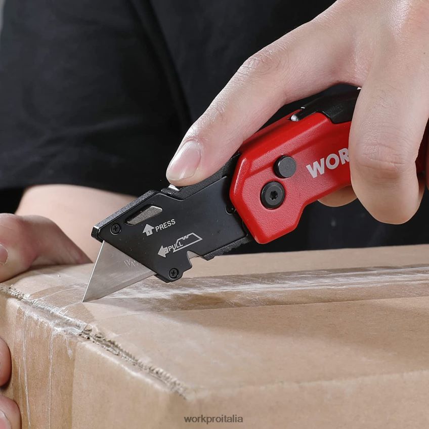 WORKPRO lame per coltelli multiuso, ricariche per lame per taglierino in acciaio sk5, misura standard con dispenser individuale, confezione da 50 moderno B0600L55 attrezzo