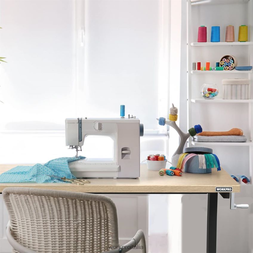 WORKPRO Tavolo da lavoro regolabile in altezza con manovella, con rotelle e piedini livellanti, capacità di carico di 500 libbre utile B0600L3 magazzinaggio