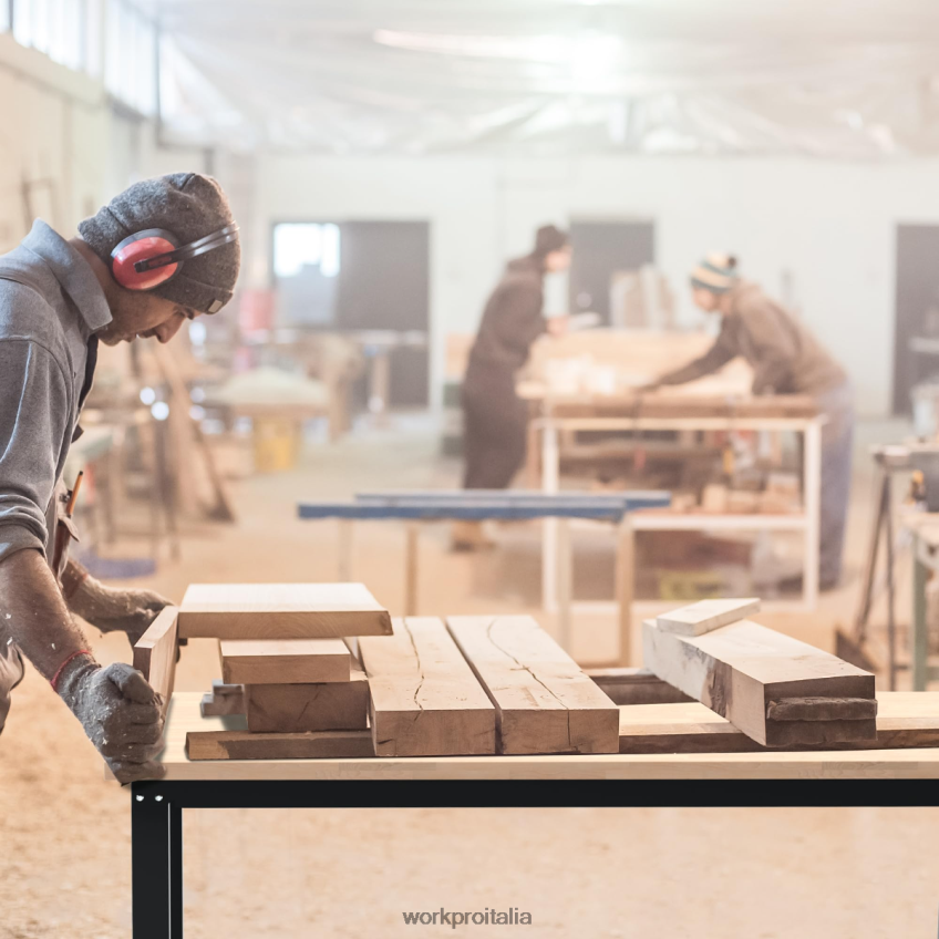 WORKPRO banco da lavoro regolabile tavolo da lavoro in legno duro con capacità di carico di 3000 libbre con prese di corrente utile B0600L4 magazzinaggio