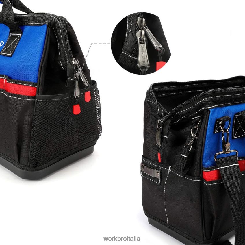 WORKPRO Borsa per attrezzi chiusa nella parte superiore con ampio scomparto portaoggetti con base impermeabile e spallacci regolabili moderno B0600L30 magazzinaggio