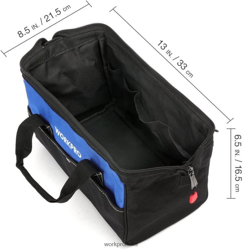 WORKPRO Borsa tote per attrezzi con bocca larga da 13 pollici utile B0600L28 magazzinaggio