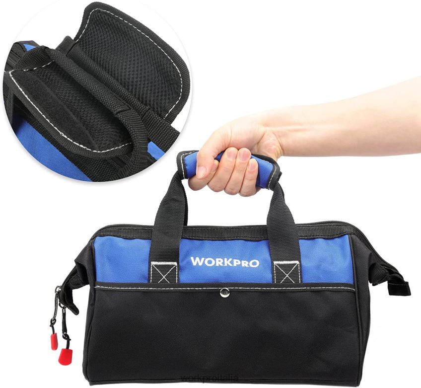 WORKPRO Borsa tote per attrezzi con bocca larga da 13 pollici utile B0600L28 magazzinaggio