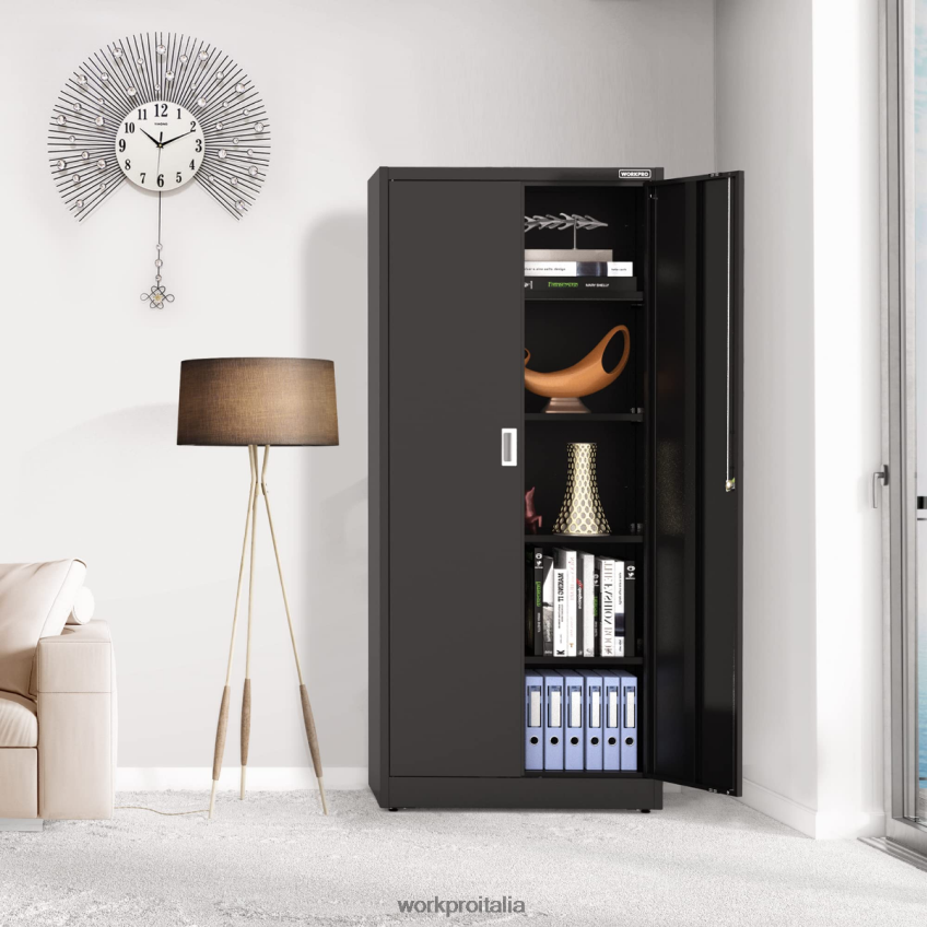 WORKPRO armadio di stoccaggio, armadi da garage in metallo con ante e ripiani moderno B0600L22 magazzinaggio