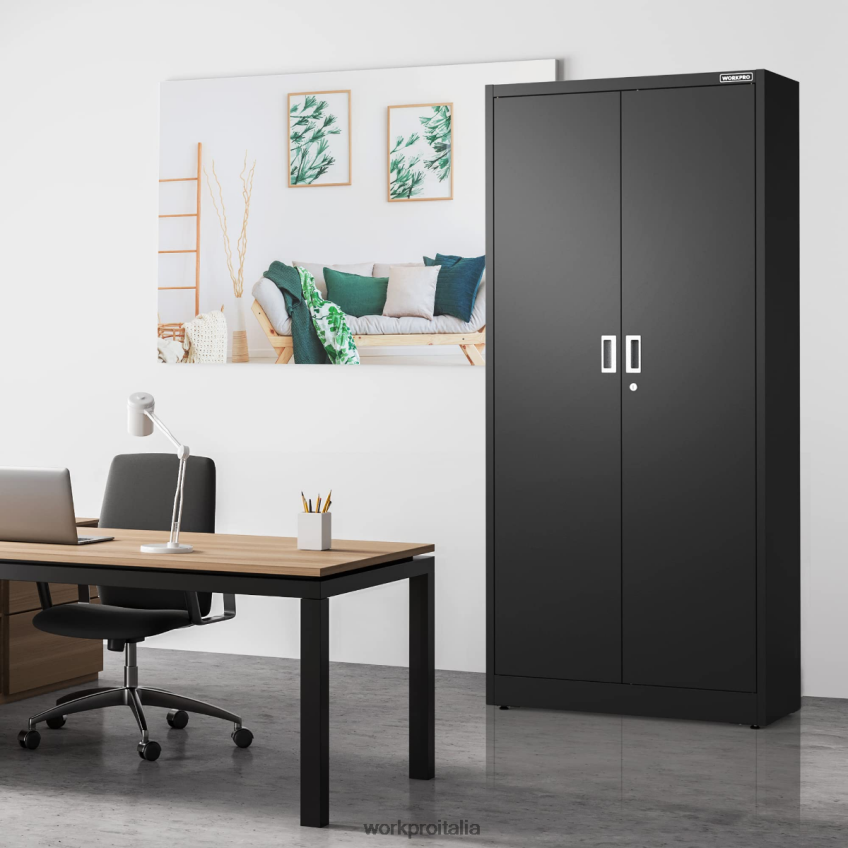 WORKPRO armadio di stoccaggio, armadi da garage in metallo con ante e ripiani moderno B0600L22 magazzinaggio