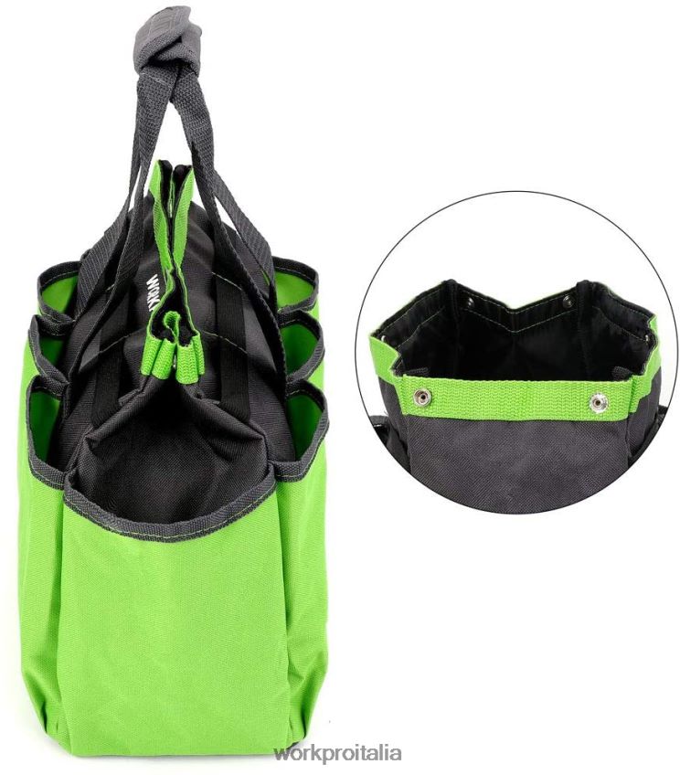 WORKPRO borsa per attrezzi da giardino, borsa da giardino con 8 tasche, organizer per la casa per giardinaggio interno ed esterno rosa/verde B0600L256 magazzinaggio