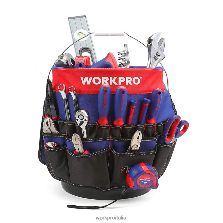 WORKPRO secchiello organizer porta attrezzi con 51 tasche (attrezzi esclusi) utile B0600L20 magazzinaggio