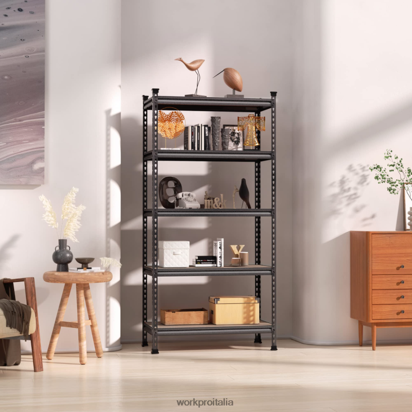 WORKPRO Scaffale per carichi pesanti regolabile in metallo a 5 livelli, capacità di carico di 4000 libbre moderno B0600L12 magazzinaggio