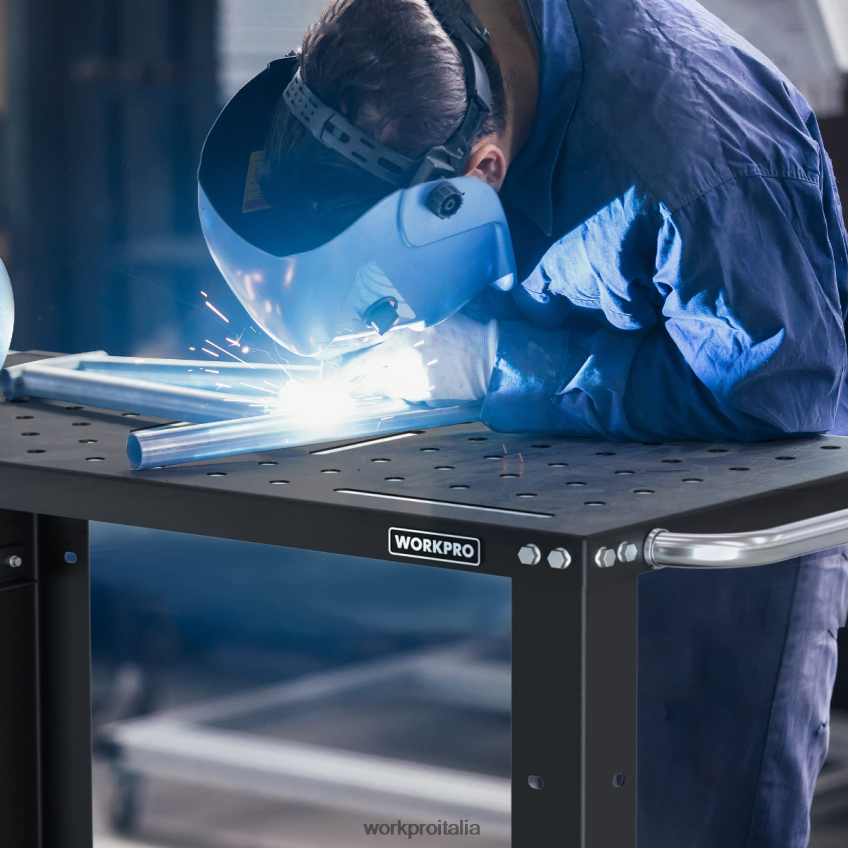 WORKPRO tavolo di saldatura portatile, capacità di carico di 1200 libbre, piano di nitrurazione nuovo B0600L13 magazzinaggio