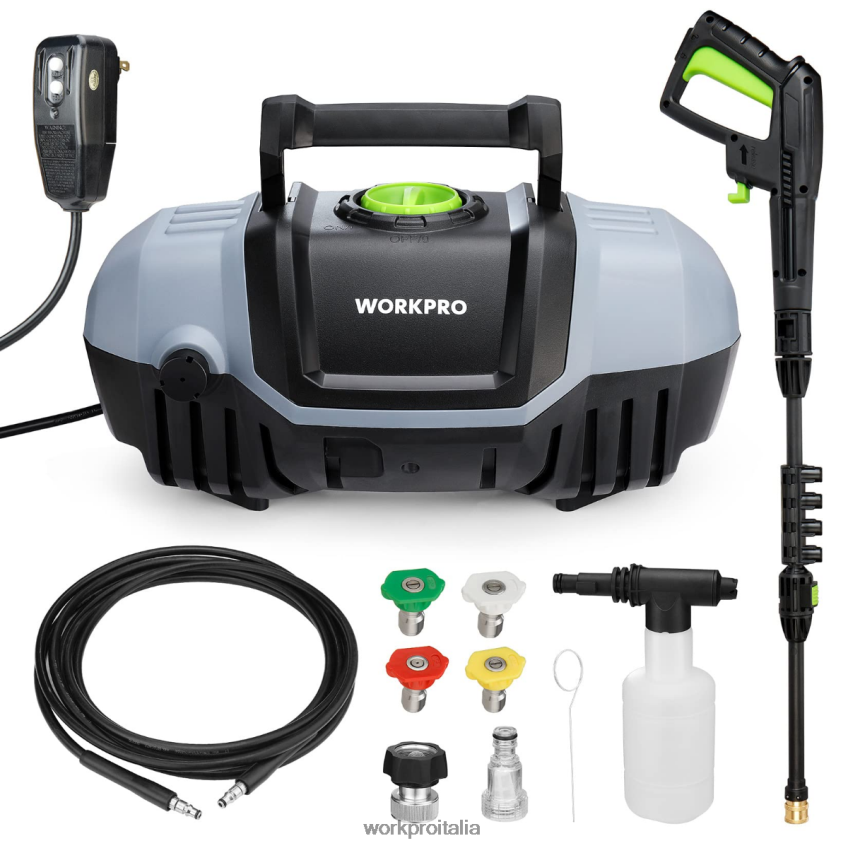 WORKPRO Idropulitrice elettrica compatta da 1.900 psi max 1,8 gpm da 12 A utile B0600L299 attrezzo