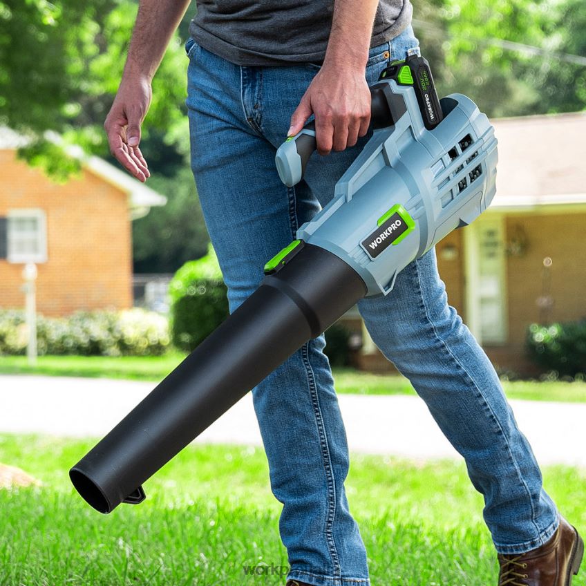 WORKPRO Soffiatore per foglie senza fili da 20 V con 5 velocità regolabili. Batteria da 4,0 Ah con capacità maggiore e caricabatterie rapido inclusi utile B0600L292 attrezzo