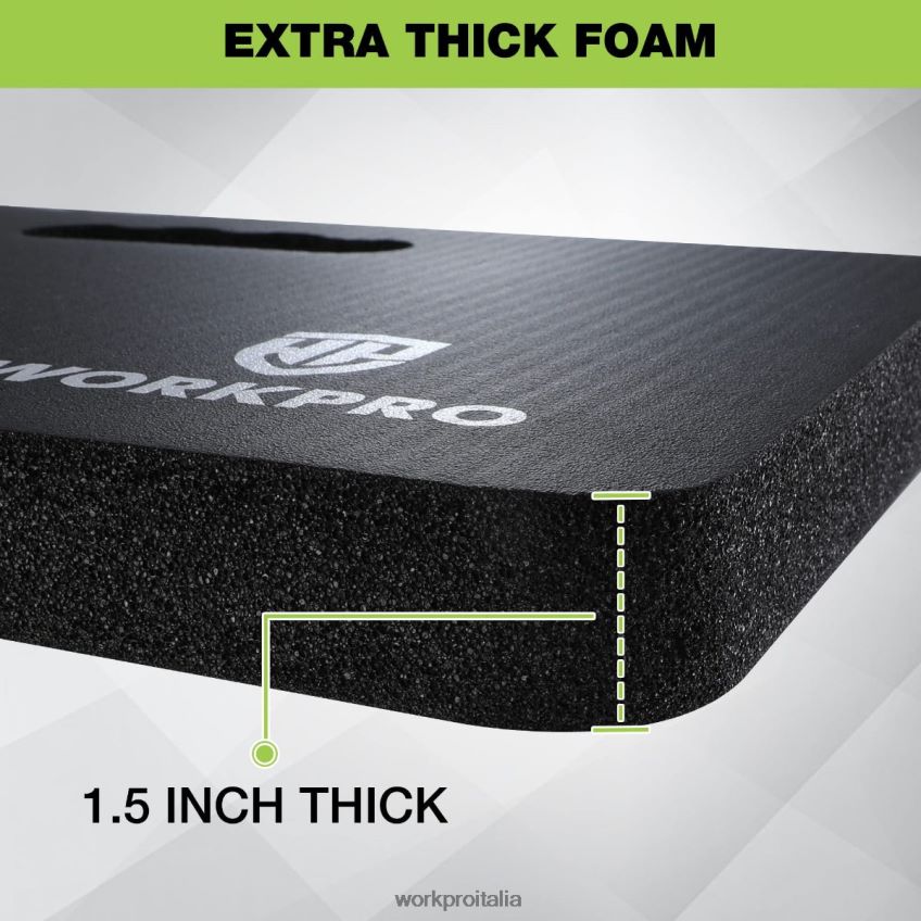 WORKPRO Ginocchiera in schiuma extra spessa, 17,5 x 11 x 1,5 nero B0600L277 attrezzo