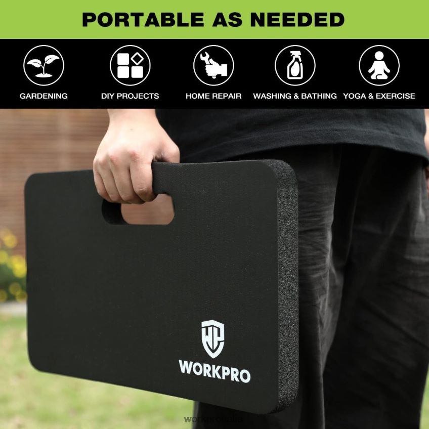 WORKPRO Ginocchiera in schiuma extra spessa, 17,5 x 11 x 1,5 nero B0600L277 attrezzo