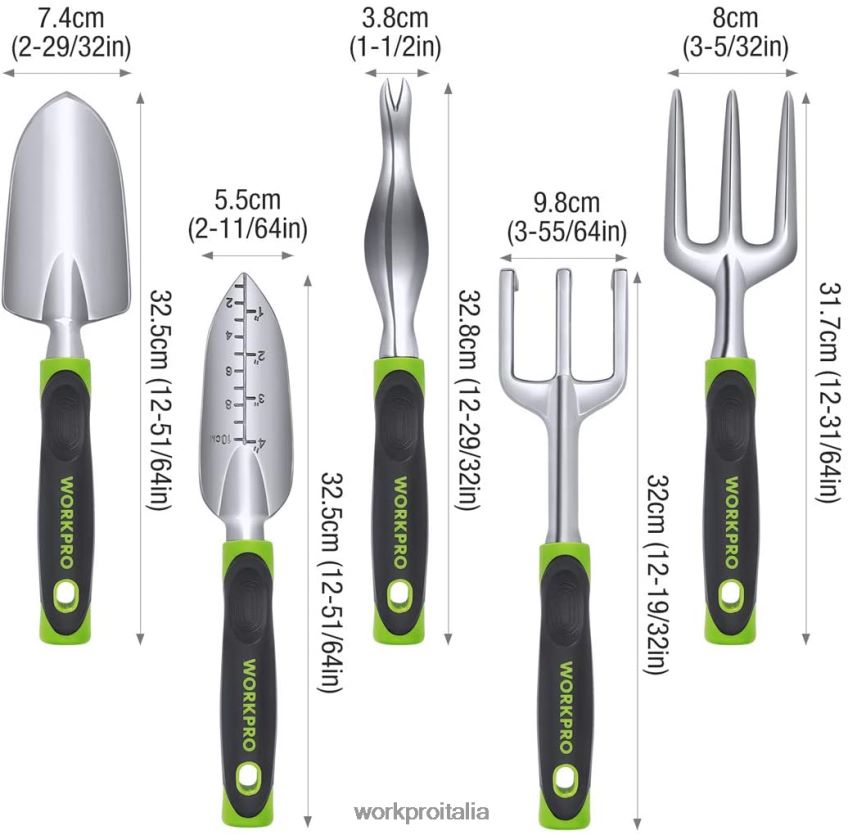 WORKPRO Set di 5 attrezzi da giardino per esterni, regali per lavori di giardinaggio moderno B0600L276 attrezzo