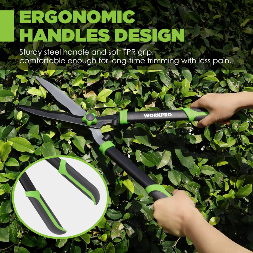 WORKPRO cesoie per siepi manuali con lama ondulata e comoda impugnatura ergonomica nuovo B0600L287 attrezzo