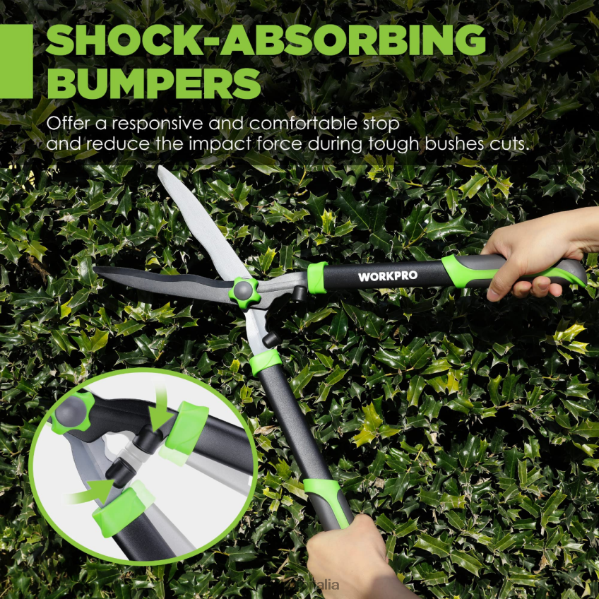 WORKPRO cesoie per siepi manuali con lama ondulata e comoda impugnatura ergonomica nuovo B0600L287 attrezzo