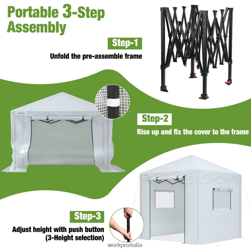 WORKPRO serra portatile walk-in moderno B0600L279 attrezzo