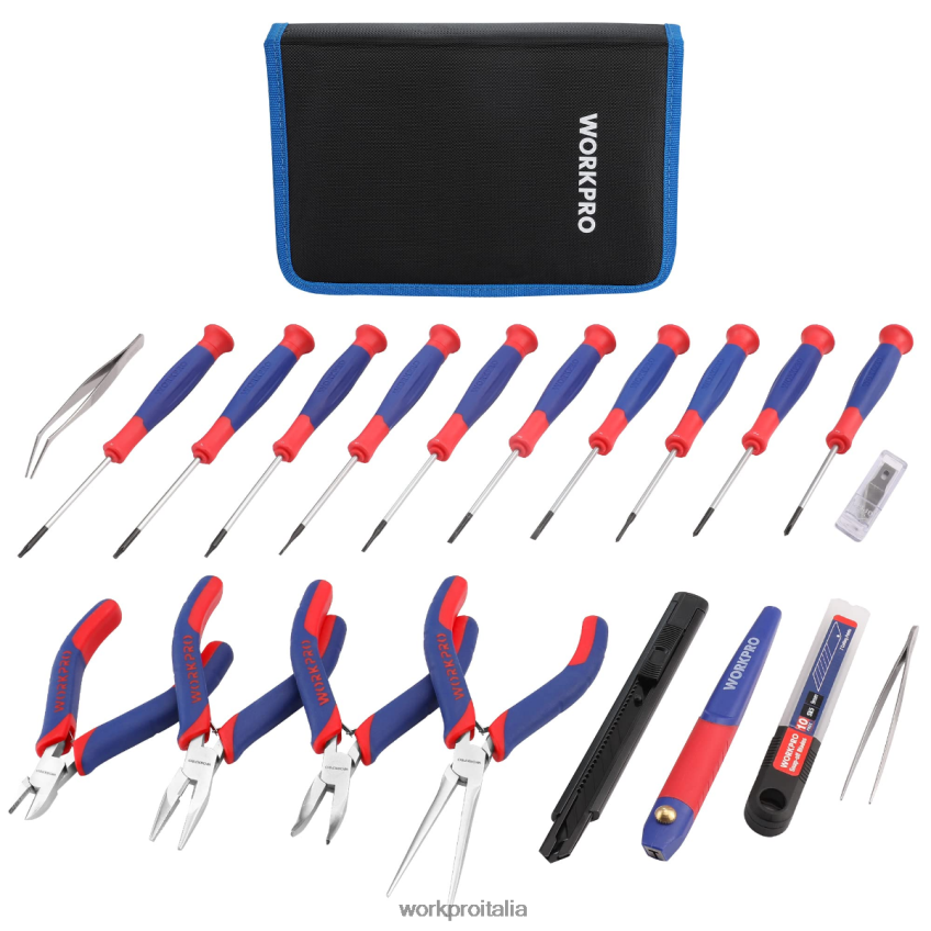 WORKPRO Il set di strumenti di riparazione di precisione da 33 pezzi include un set di pinze rosa/blu B0600L257 attrezzo