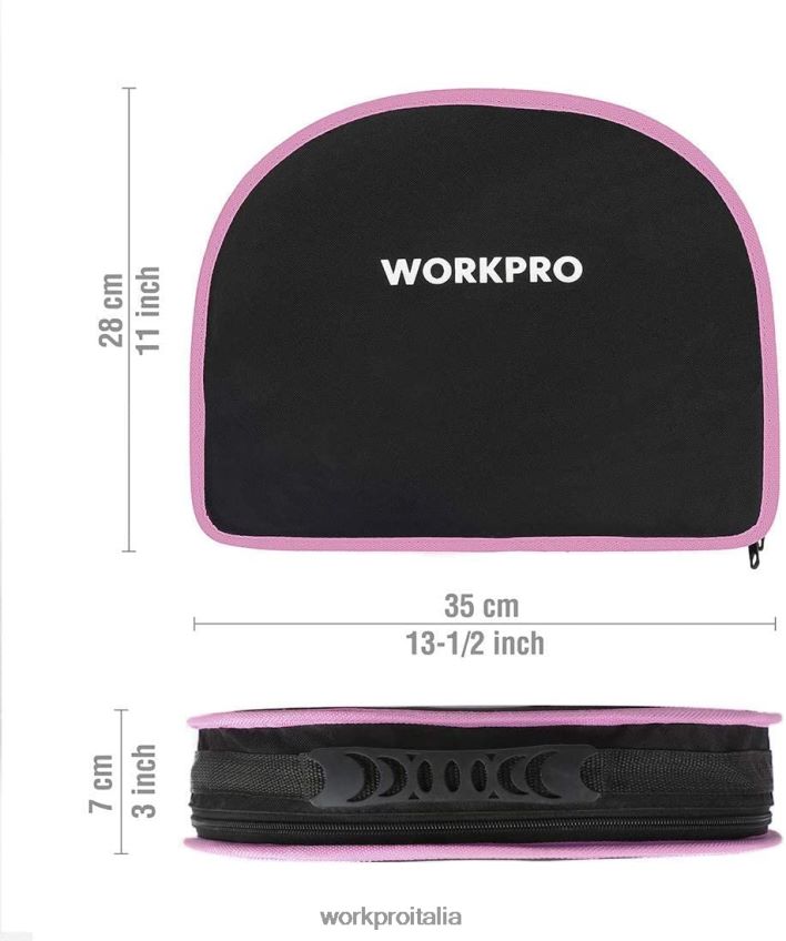 WORKPRO Kit di attrezzi da 103 pezzi con custodia rotonda facile da trasportare, perfetta per la manutenzione domestica fai da te rosa B0600L248 attrezzo