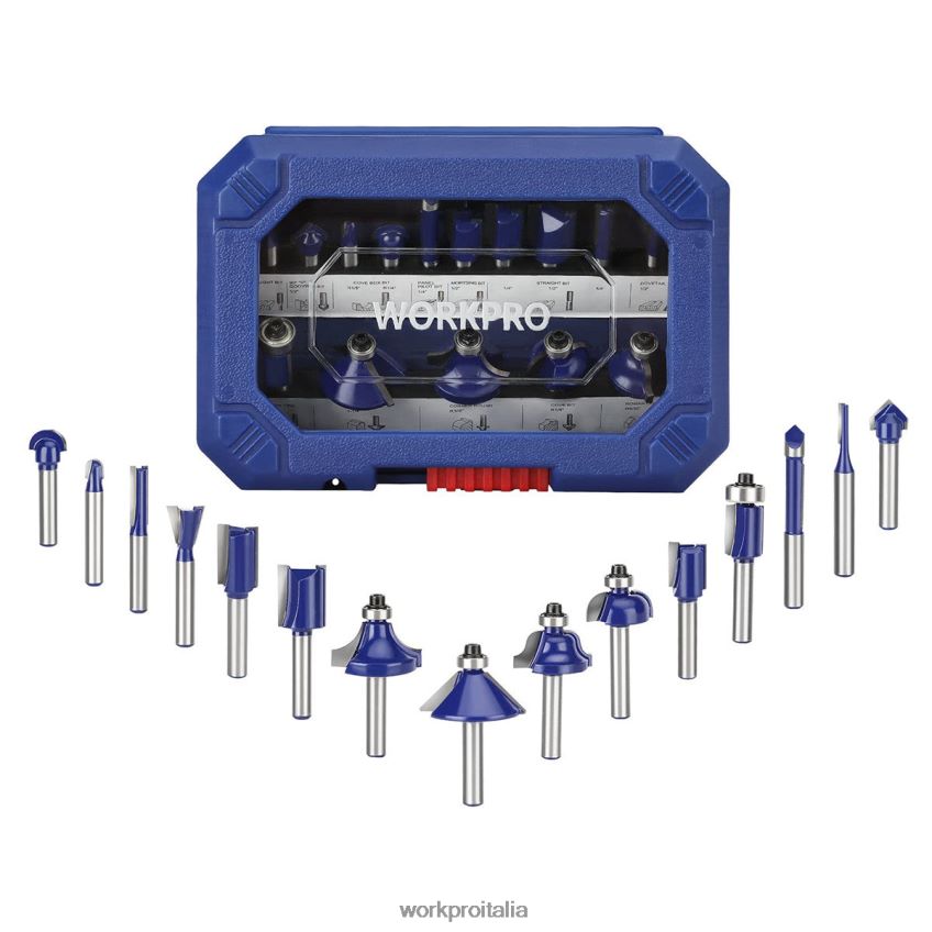 WORKPRO Set di 15 punte per fresa, punte per fresa in carburo di tungsteno con gambo da 1/4 di pollice moderno B0600L130 attrezzo