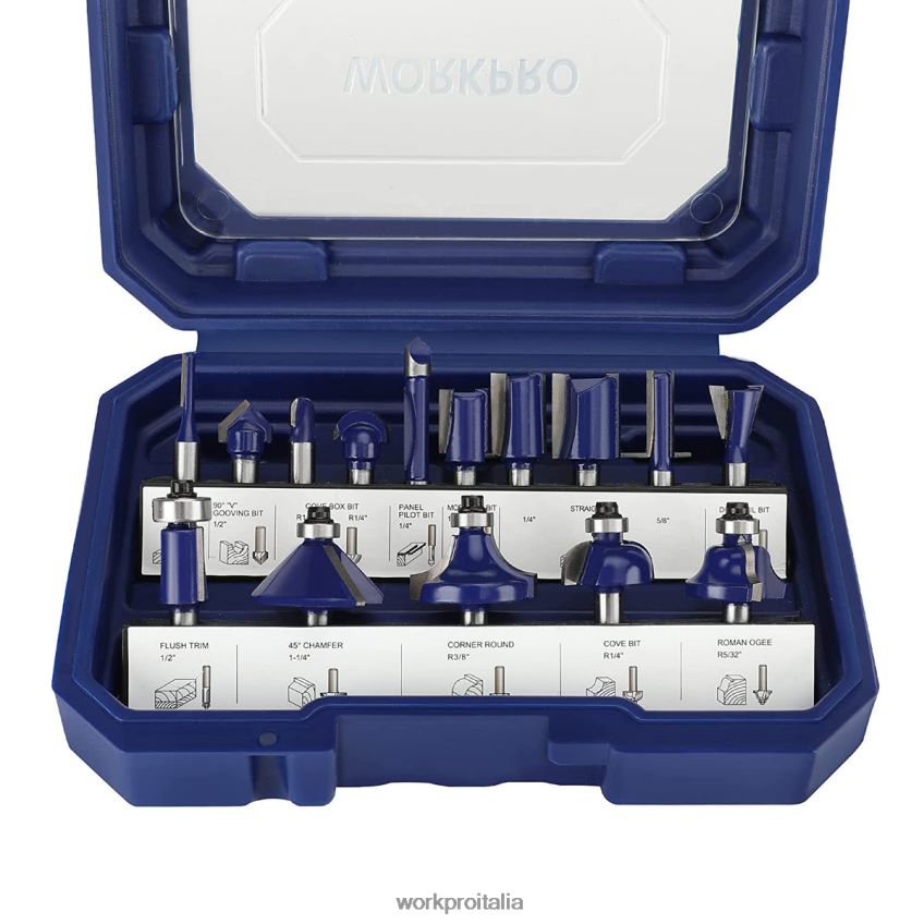 WORKPRO Set di 15 punte per fresa, punte per fresa in carburo di tungsteno con gambo da 1/4 di pollice moderno B0600L130 attrezzo