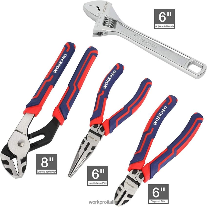 WORKPRO Set di attrezzi meccanici da 87 pezzi, kit di attrezzi manuali con cassetta degli attrezzi moderno B0600L305 attrezzo