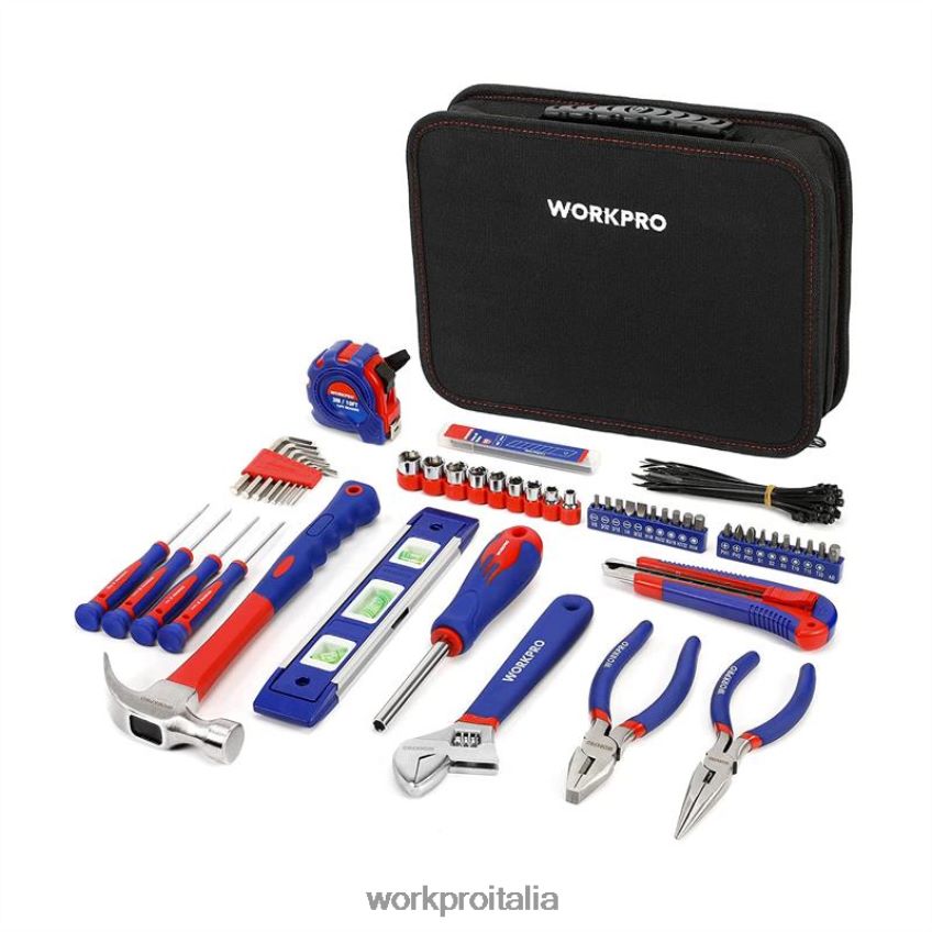 WORKPRO Set di utensili manuali per la casa da 100 pezzi per cassetti da cucina con custodia facile da trasportare utile B0600L304 attrezzo