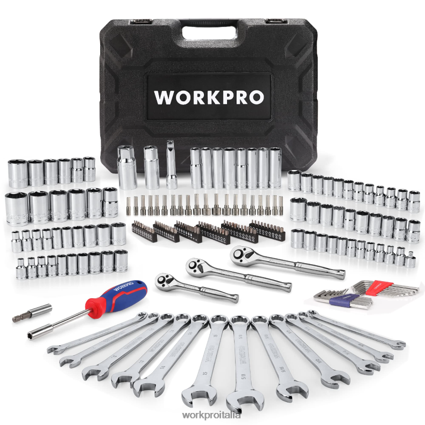 WORKPRO set di attrezzi meccanici, set di chiavi a bussola da 192 pezzi con custodia utile B0600L311 attrezzo