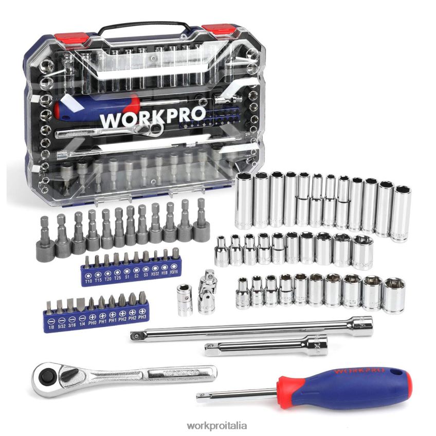 WORKPRO set di chiavi a bussola, set di chiavi a bussola da 70 pezzi con cricchetto a sgancio rapido, metrico e sae moderno B0600L308 attrezzo