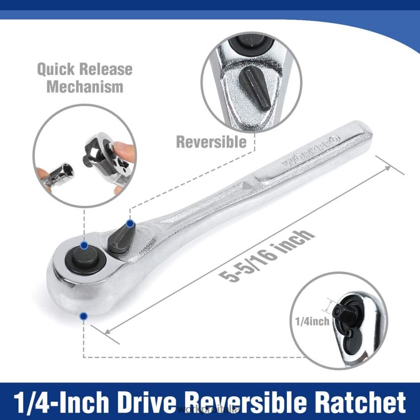 WORKPRO set di chiavi a bussola, set di chiavi a bussola da 70 pezzi con cricchetto a sgancio rapido, metrico e sae moderno B0600L308 attrezzo
