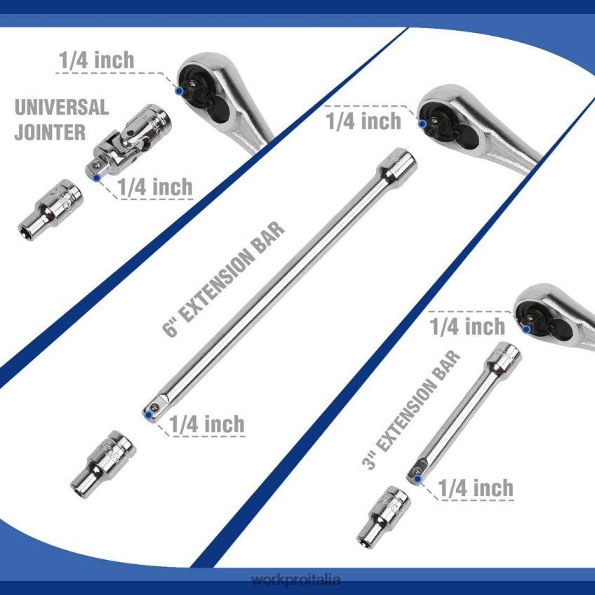 WORKPRO set di chiavi a bussola, set di chiavi a bussola da 70 pezzi con cricchetto a sgancio rapido, metrico e sae moderno B0600L308 attrezzo