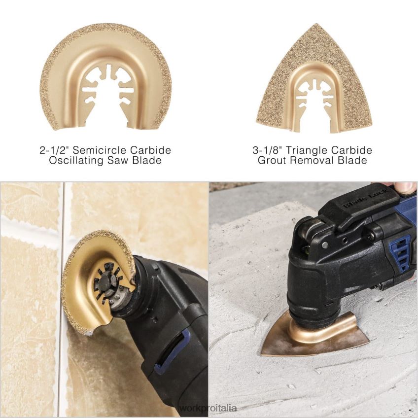 WORKPRO Lame per sega oscillanti da 25 pezzi, lama da taglio, accessorio multiutensile universale per levigare, levigare e tagliare moderno B0600L200 attrezzo