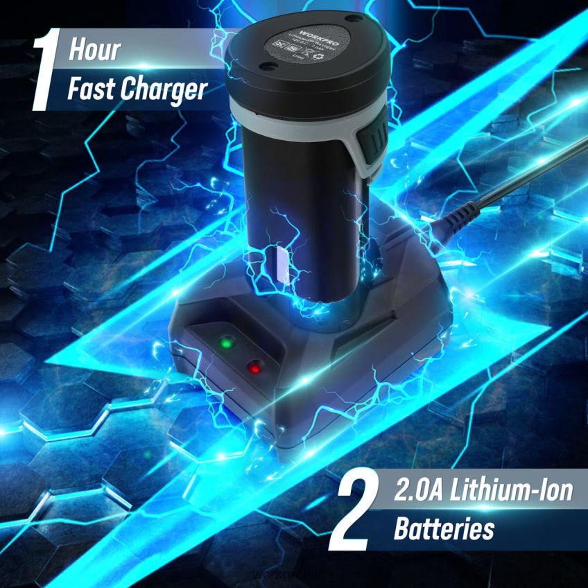 WORKPRO Lucidatrice a batteria da 12 V, tampone per i dettagli di mini auto e kit levigatrice con 2 batterie agli ioni di litio utile B0600L229 attrezzo