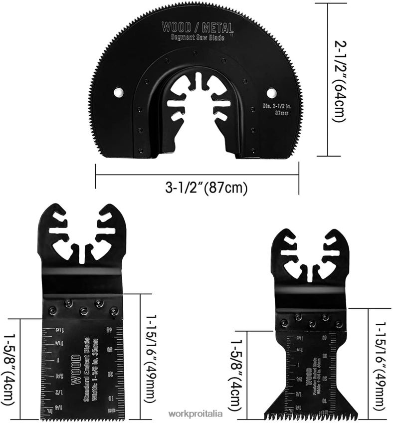 WORKPRO Set di 23 lame per sega oscillante per metallo/legno utile B0600L194 attrezzo