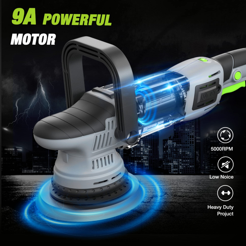 WORKPRO lucidatrice a tampone, kit di lucidatura orbitale casuale a doppia azione da 6 pollici 1080w moderno B0600L240 attrezzo