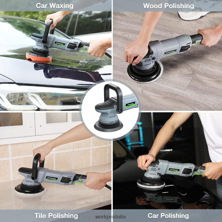 WORKPRO lucidatrice a tampone, kit di lucidatura orbitale casuale a doppia azione da 6 pollici 1080w moderno B0600L240 attrezzo