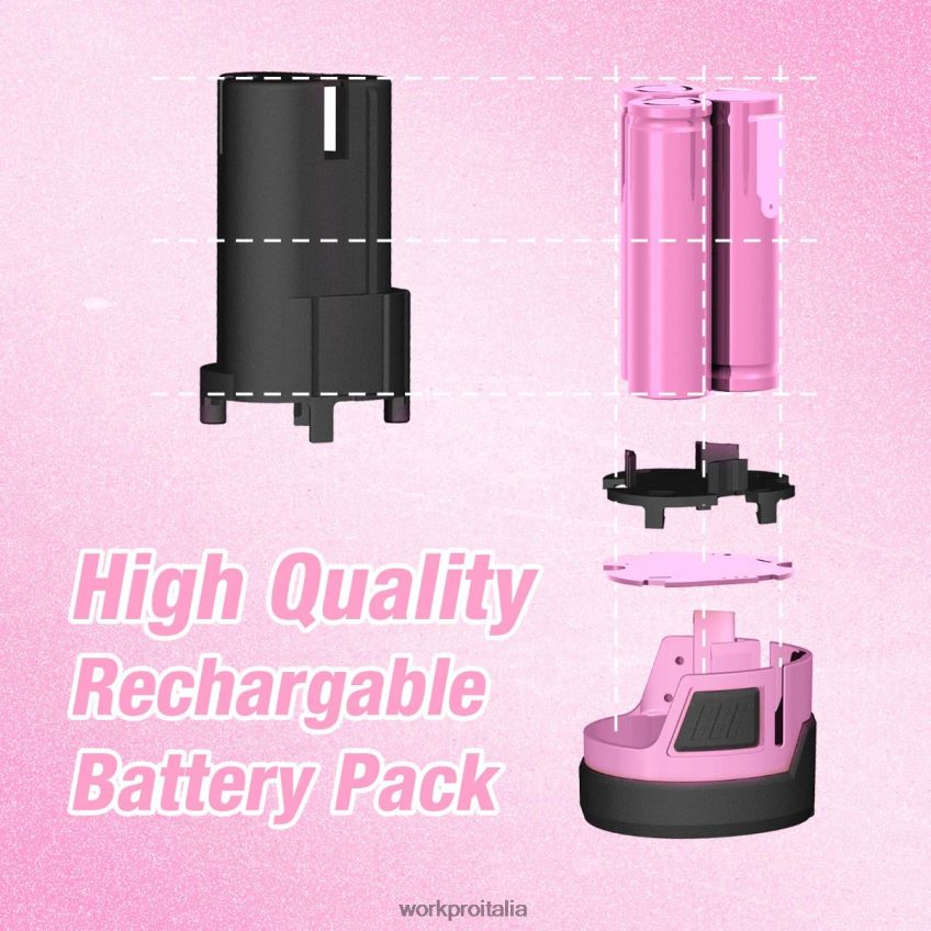 WORKPRO Batteria sostitutiva agli ioni di litio da 12 V per trapano avvitatore a batteria da 12 V rosa B0600L223 attrezzo