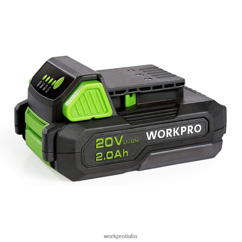 WORKPRO Pacco batteria agli ioni di litio da 20 V 2,0 Ah moderno B0600L218 attrezzo