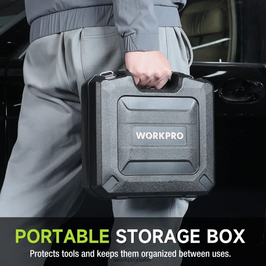 WORKPRO Avvitatore a percussione a batteria da 20 V, con batteria da 4,0 Ah, caricabatterie rapido, 4 prese a percussione e custodia moderno B0600L188 attrezzo