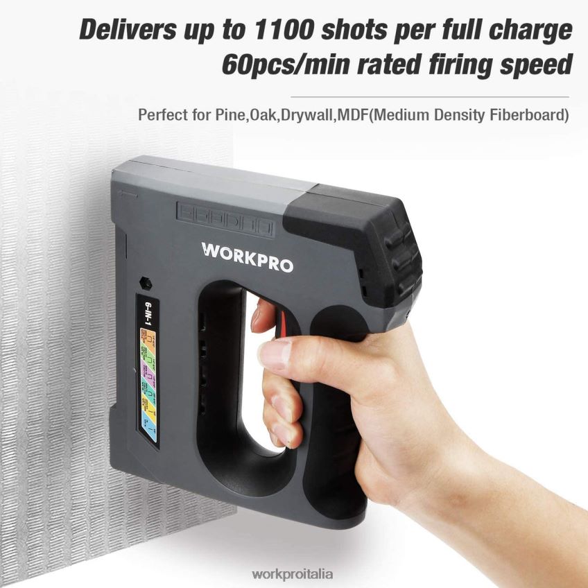 WORKPRO Graffettatrice cordless ricaricabile 6 in 1 da 3,6 V utile B0600L166 attrezzo