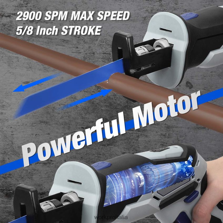 WORKPRO Sega alternativa a batteria da 12 V con ganascia di serraggio utile B0600L185 attrezzo