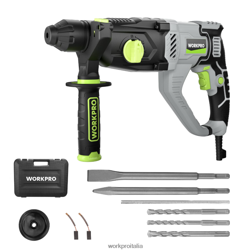 WORKPRO Martello perforatore premium sds-plus da 7,5 amp 1-1/4", versione leggera con cavo utile B0600L178 attrezzo