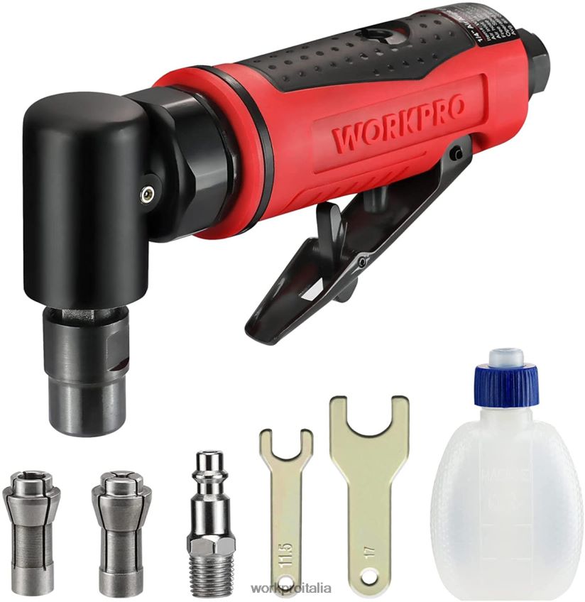 WORKPRO Set smerigliatrice pneumatica ad angolo retto Set smerigliatrice pneumatica ad angolo retto da 1/4 di pollice moderno B0600L180 attrezzo