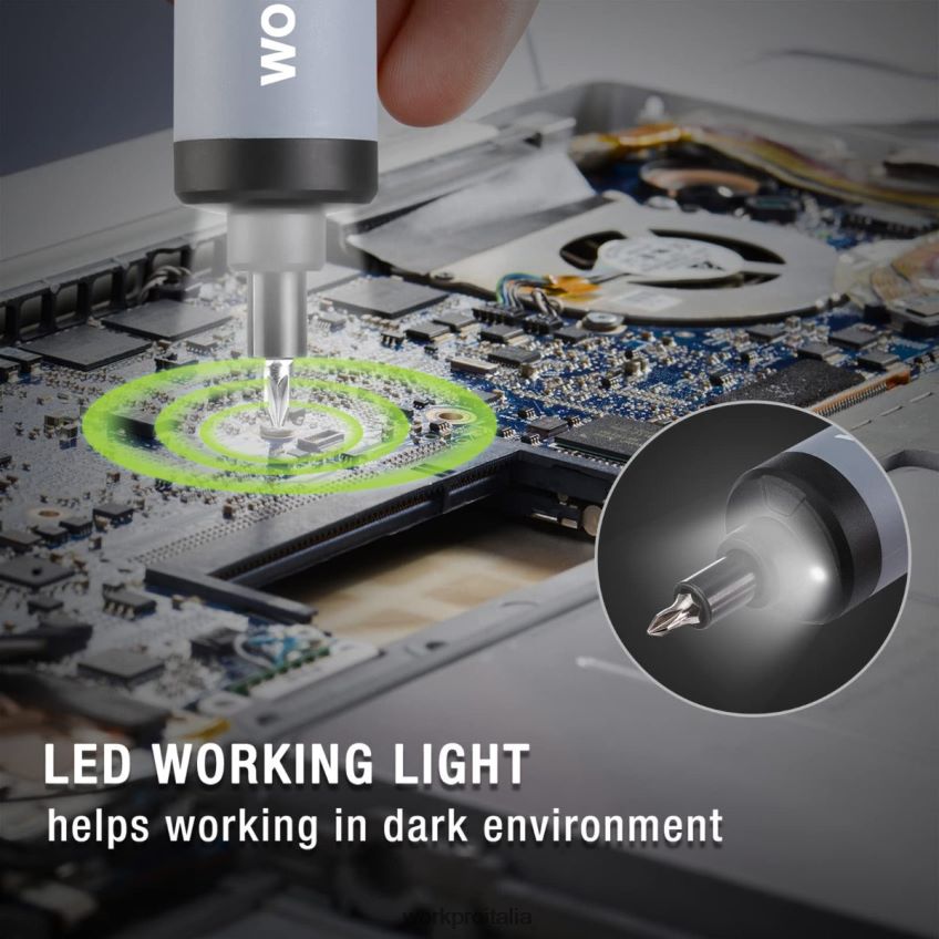 WORKPRO Avvitatore elettrico 4v, set avvitatore cordless ricaricabile con luce led utile B0600L232 attrezzo