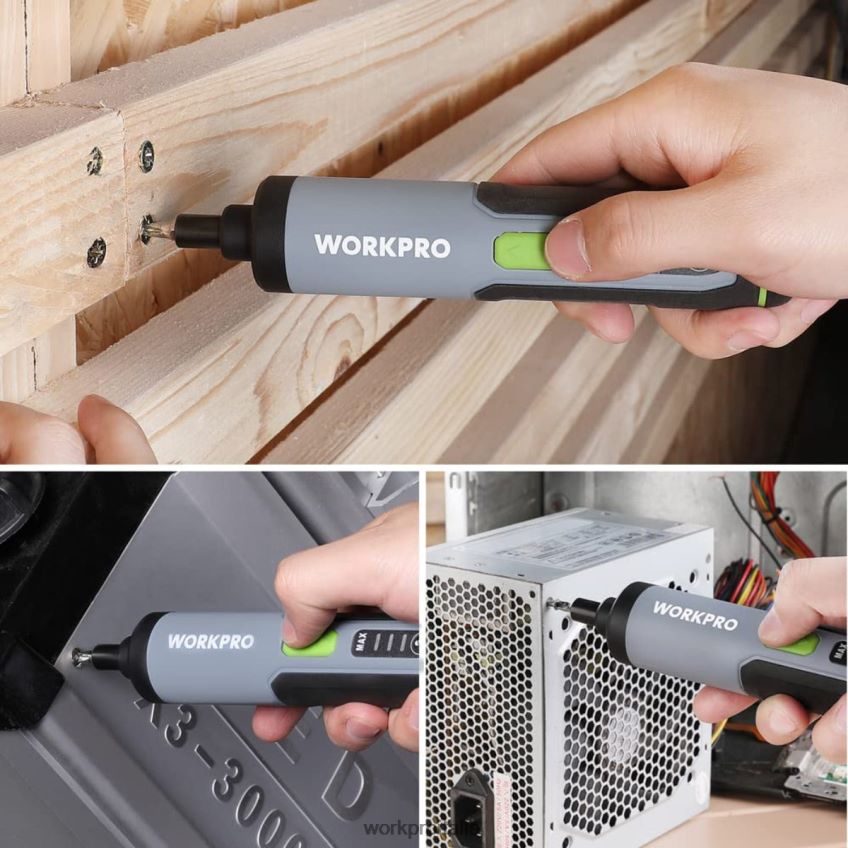 WORKPRO Avvitatore elettrico 4v, set avvitatore cordless ricaricabile con luce led utile B0600L232 attrezzo