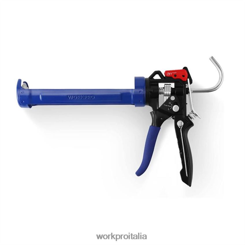 WORKPRO Pistola per calafataggio con rapporto di spinta regolabile per tubi per calafataggio standard utile B0600L135 attrezzo