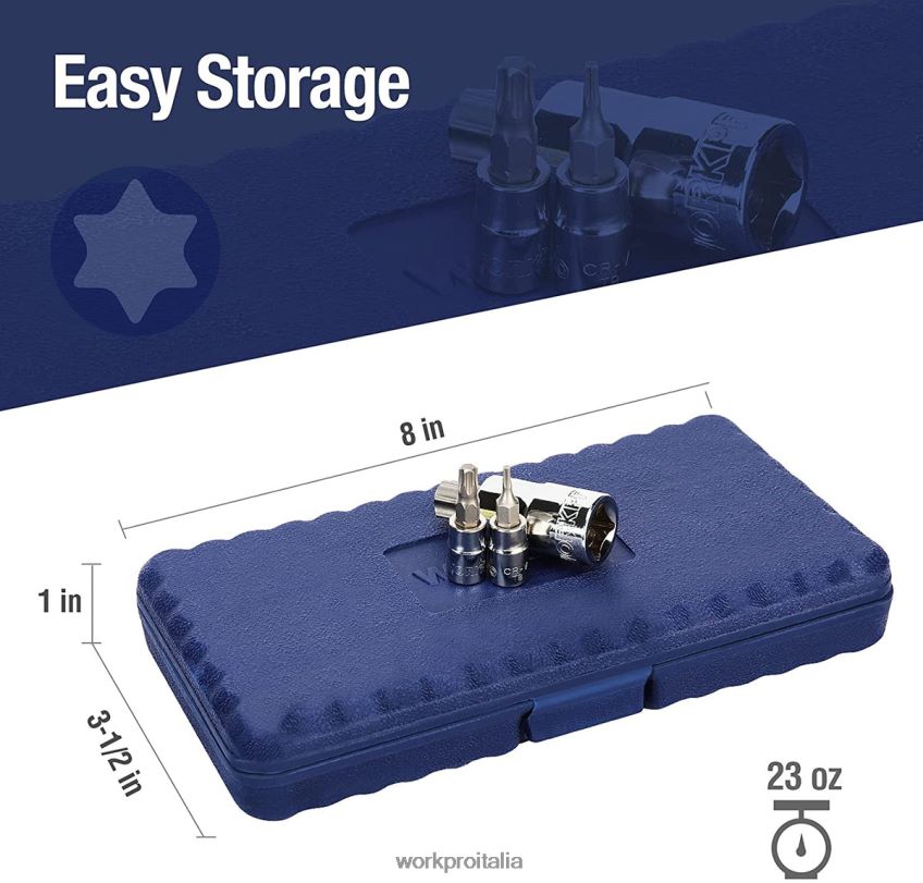 WORKPRO Set di 13 bussole Torx (solo per uso manuale) moderno B0600L127 attrezzo