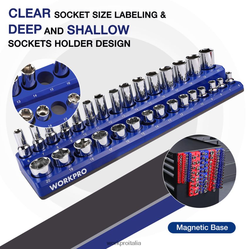 WORKPRO Set di 6 organizer con prese magnetiche moderno B0600L126 attrezzo